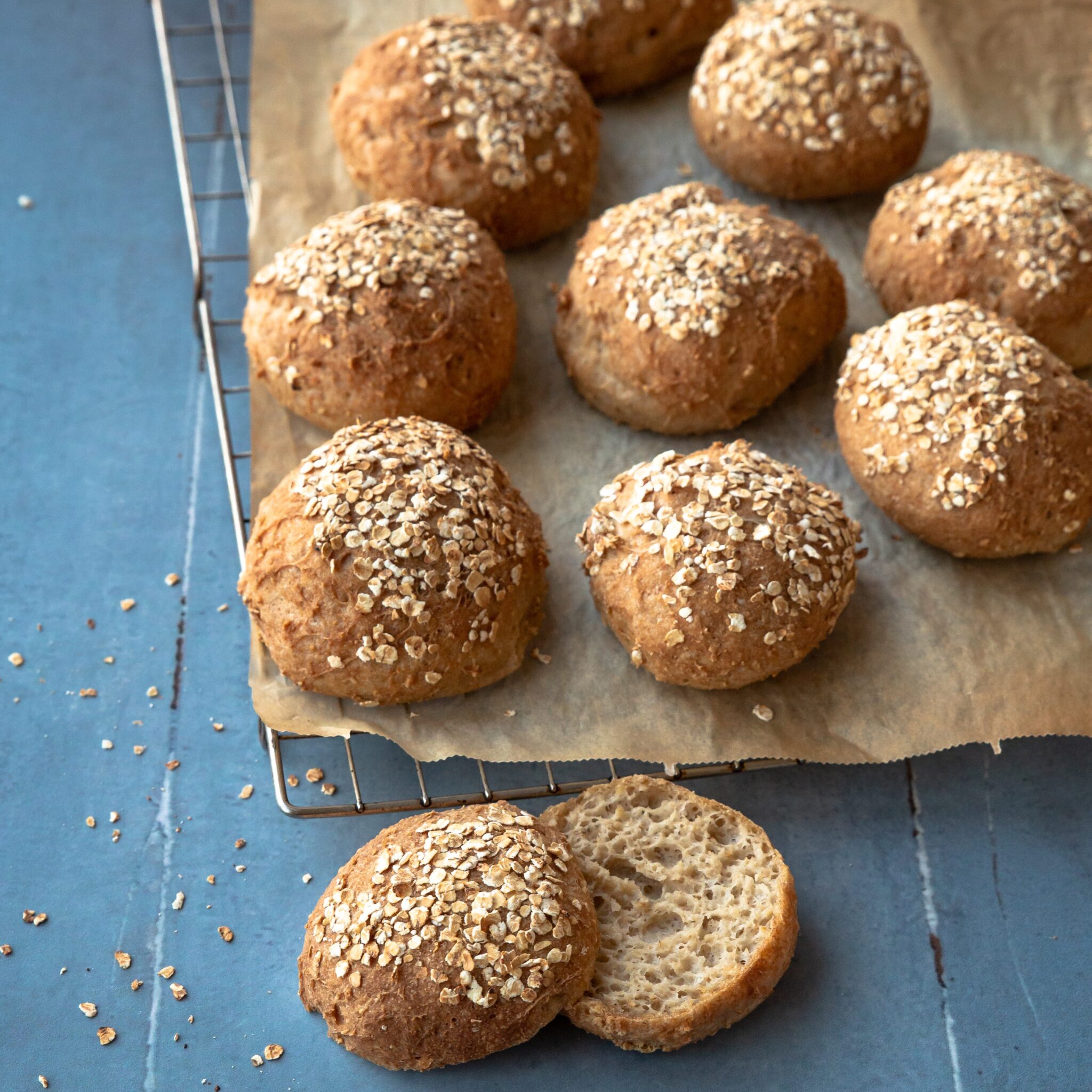 Glutenfri bagekursus - Havreboller havreboller fra glutenfrit bageworkshop